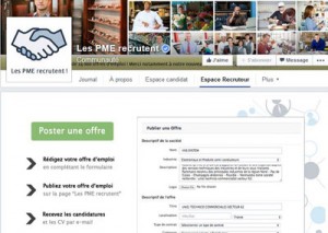 La page facebook "Les PME recrutent"